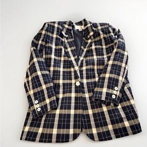 Vintage Lord & Taylor Plaid Blazer Size 14